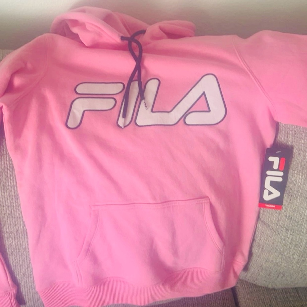 Fila Pink Sweatshirt with Black Accents